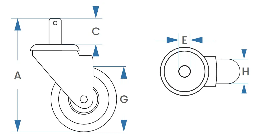 medical thermoplastic rubber caster wheels